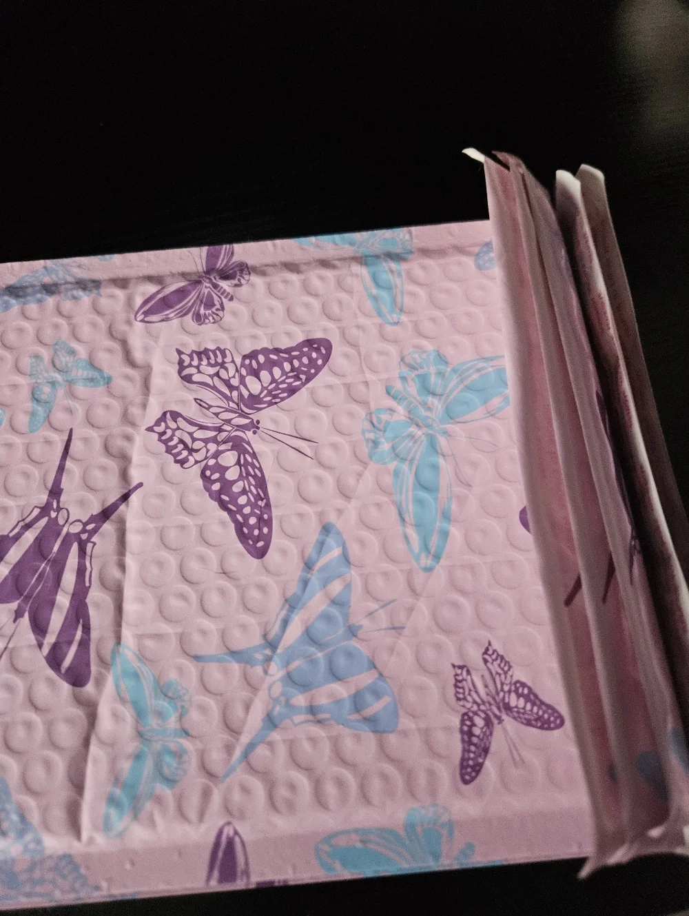 10 Purple Butterfly Bubble Mailers
